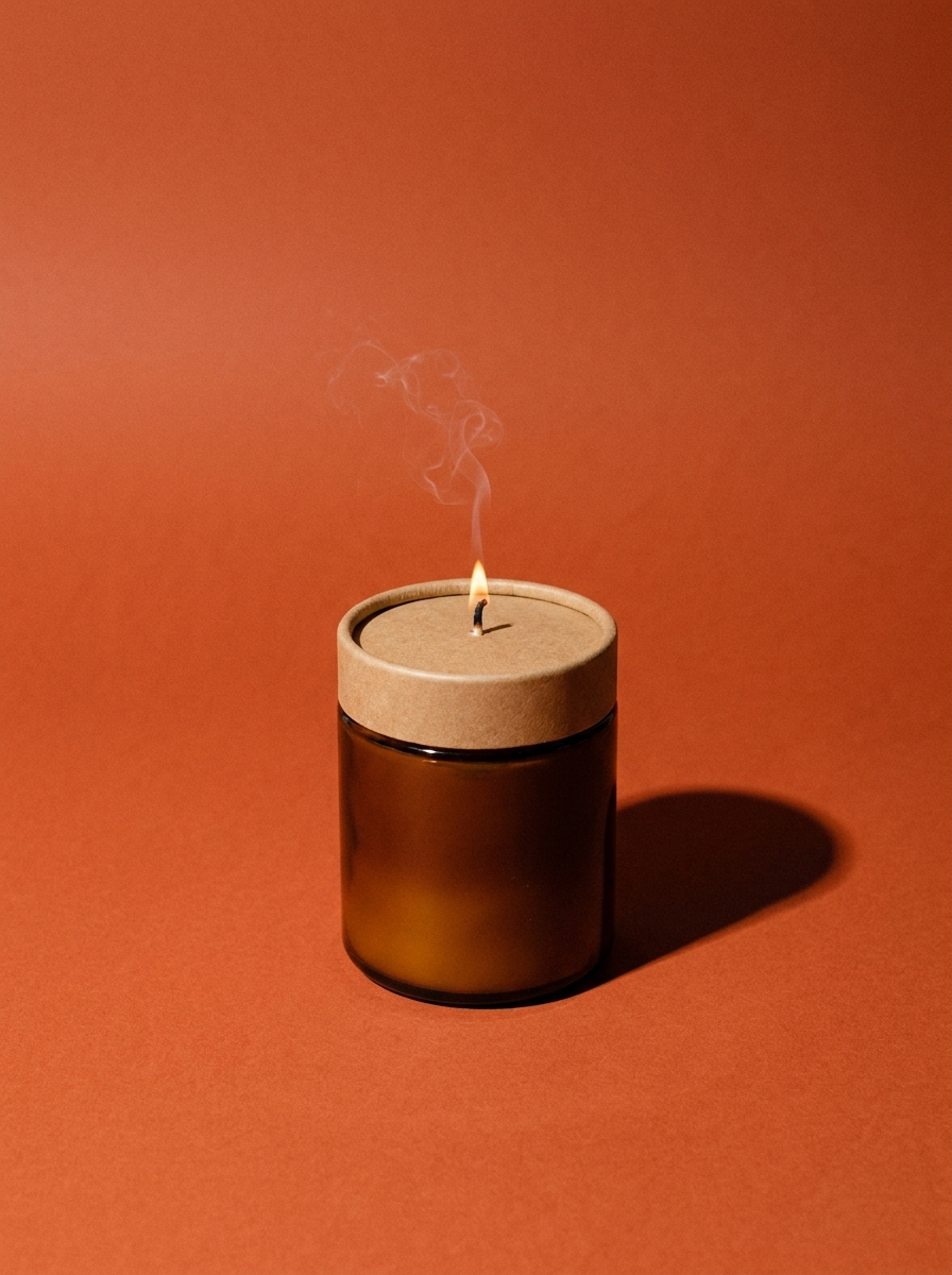 Branded scented candle box designed with Felora