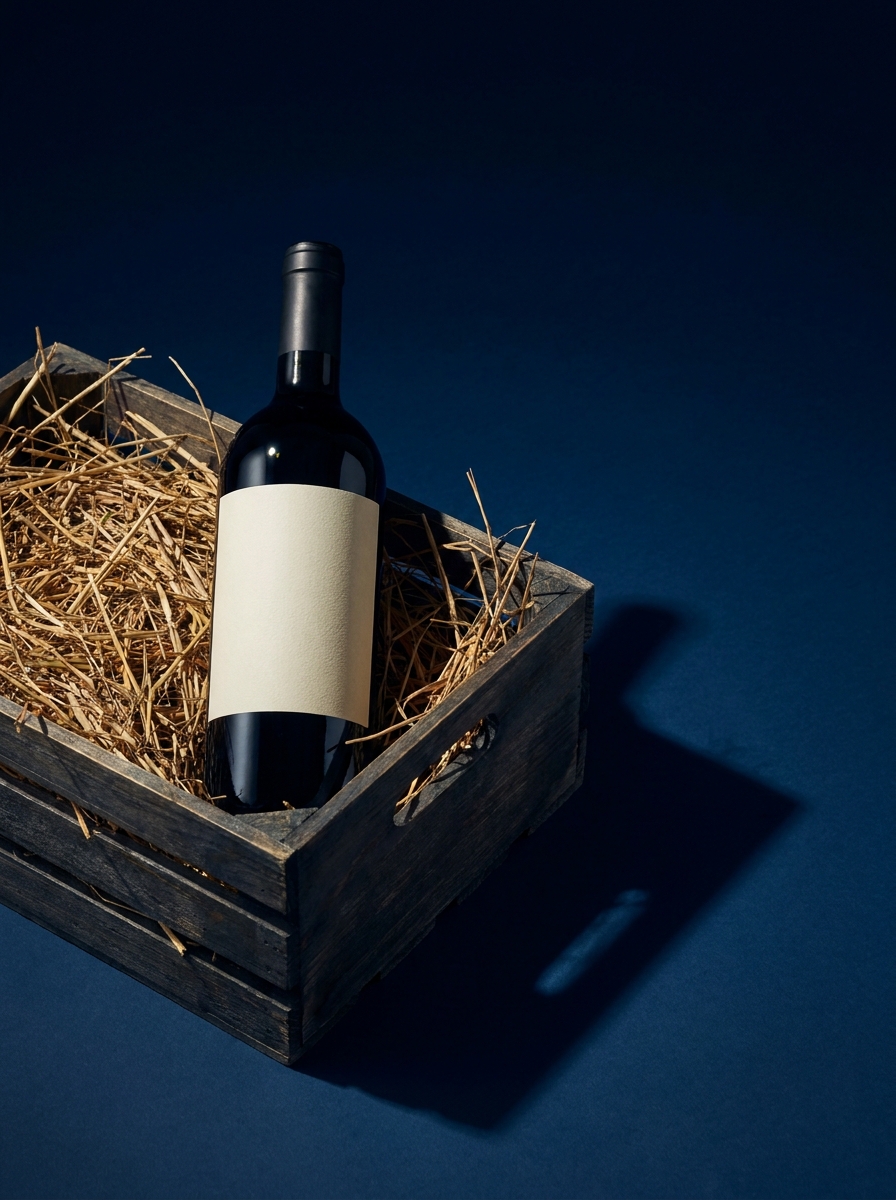 Wine bottle label designed with Felora